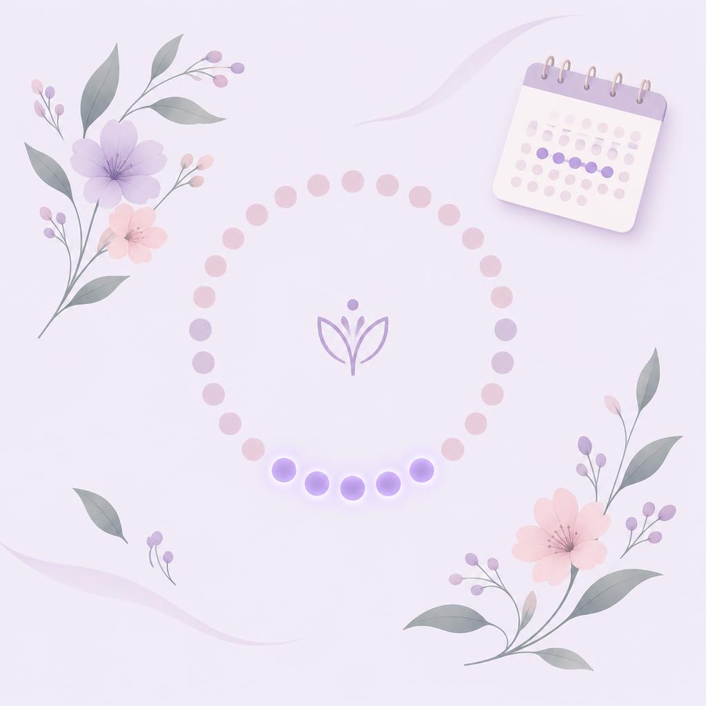 Menstrual cycle diagram highlighting a six-day fertile window